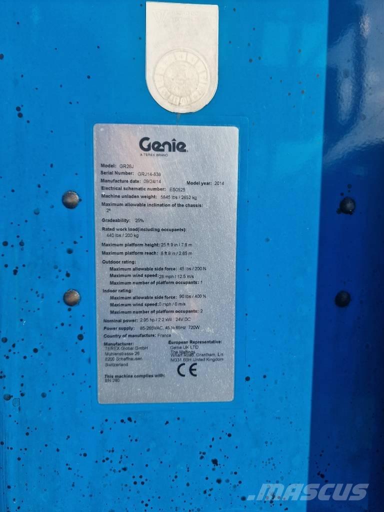 Genie GR 26 J Vertikalūs stiebiniai keltuvai