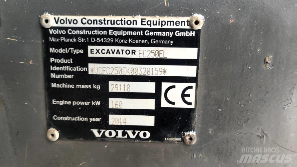 Volvo EC 250 EL Vikšriniai ekskavatoriai