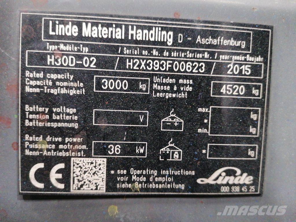 Linde H30D-02 Dyzeliniai krautuvai