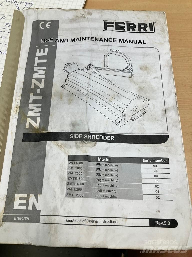 Ferri ZMTE 2000 Ganyklų šienapjovės / rėžtuvės