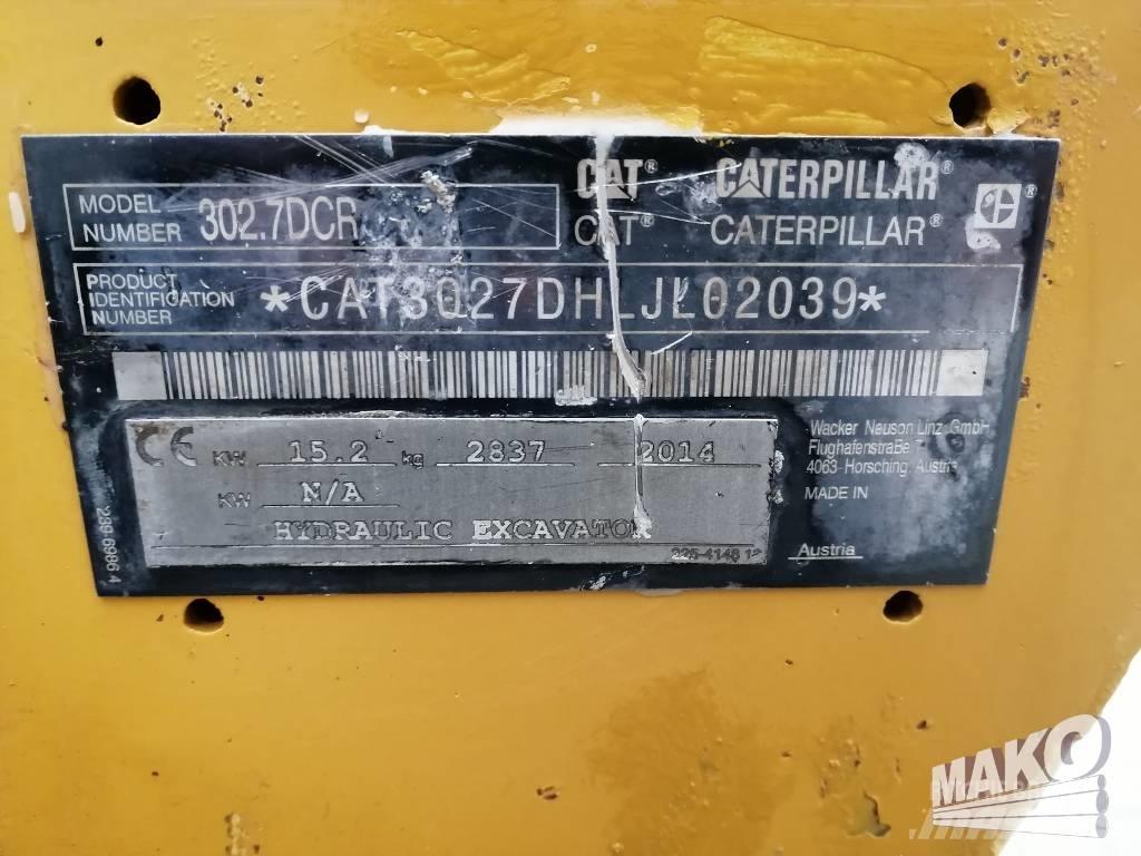 CAT 302.7 D CR Mini ekskavatoriai < 7 t