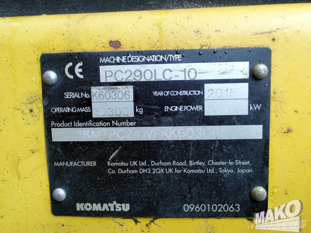 Komatsu PC 290 Vikšriniai ekskavatoriai