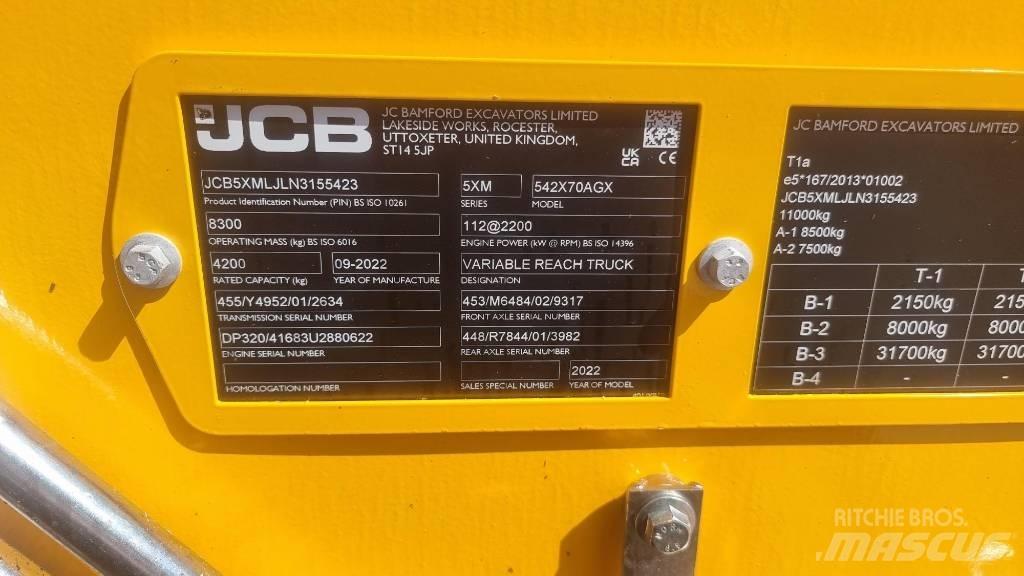 JCB 541-70 Agri Xtra Teleskopiniai krautuvai žemės ūkiui