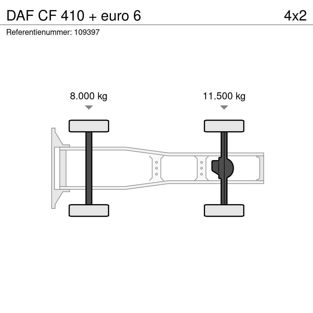 DAF CF 410 + euro 6 Naudoti vilkikai