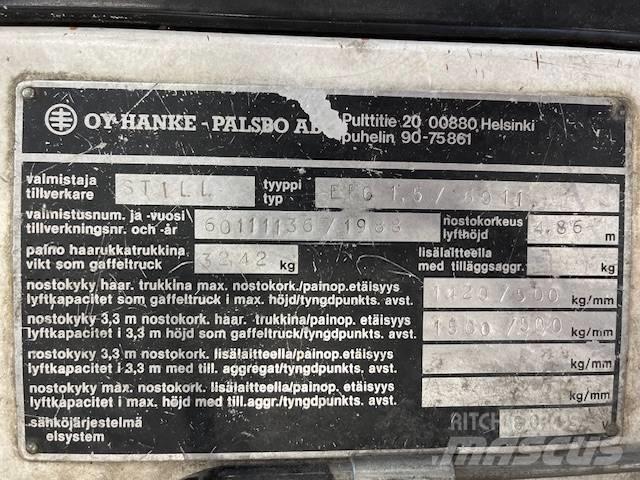 Still EFG1,5 / 6011 Elektriniai šakiniai krautuvai