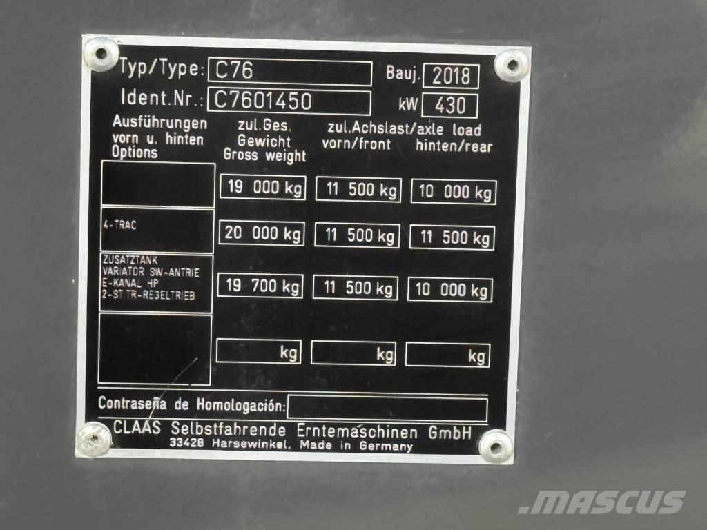 CLAAS Lexion 770 Derliaus nuėmimo kombainai