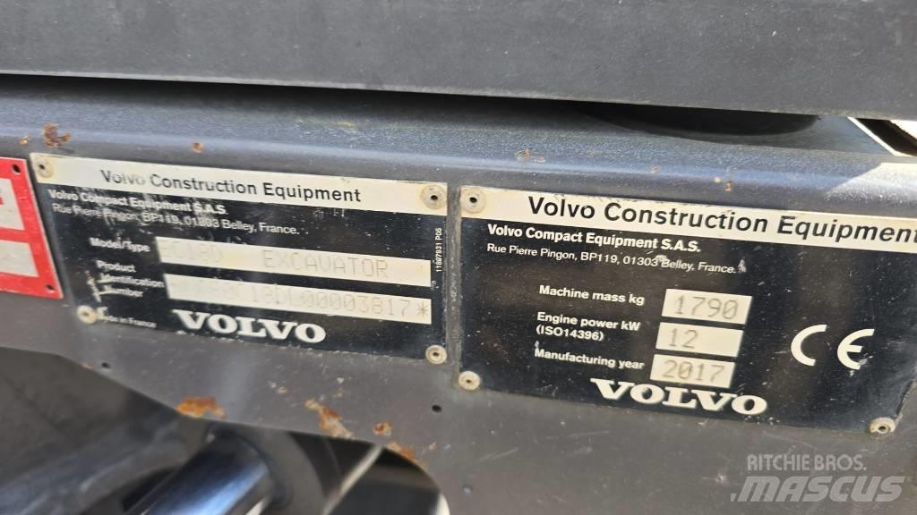 Volvo EC 18 Mini ekskavatoriai < 7 t