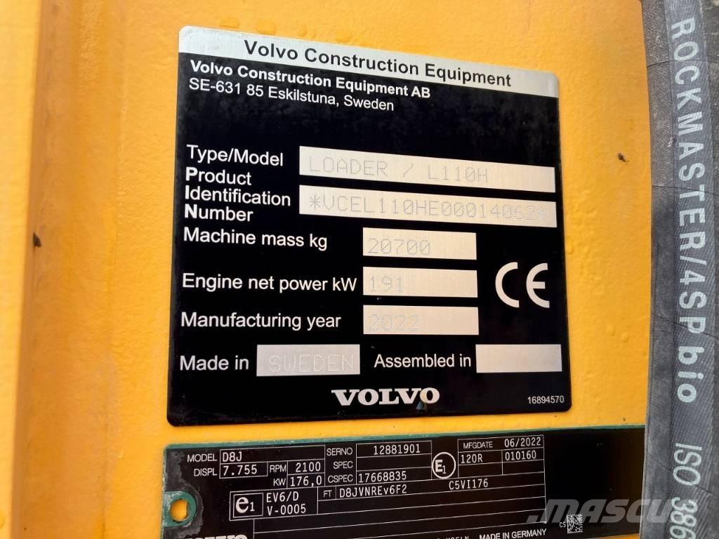 Volvo L 110 H Naudoti ratiniai krautuvai