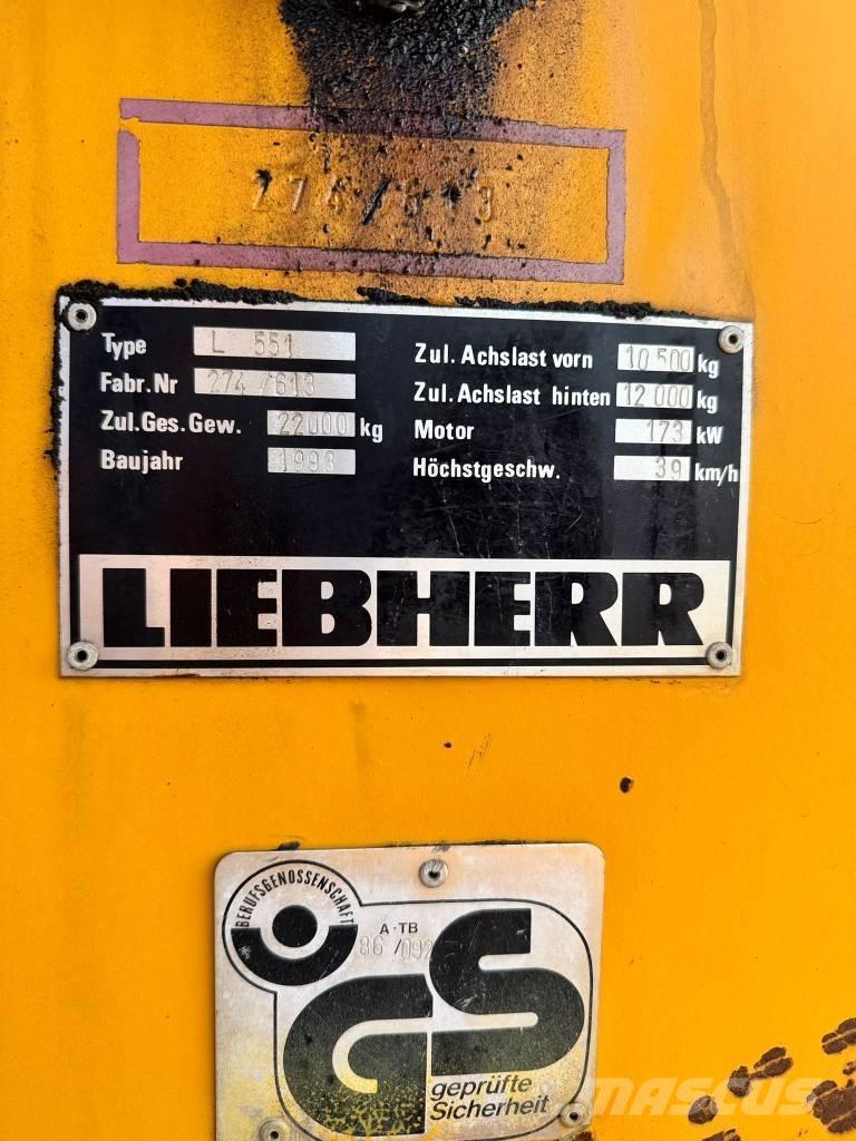 Liebherr L 551 Naudoti ratiniai krautuvai