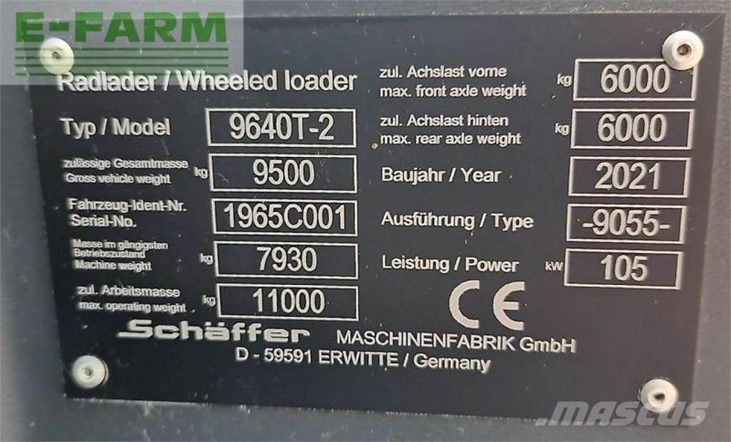 Schäffer 9640 t-2 Teleskopiniai krautuvai žemės ūkiui