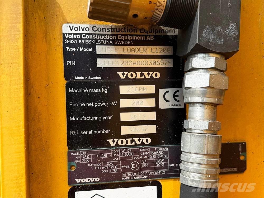 Volvo L 120 G Naudoti ratiniai krautuvai
