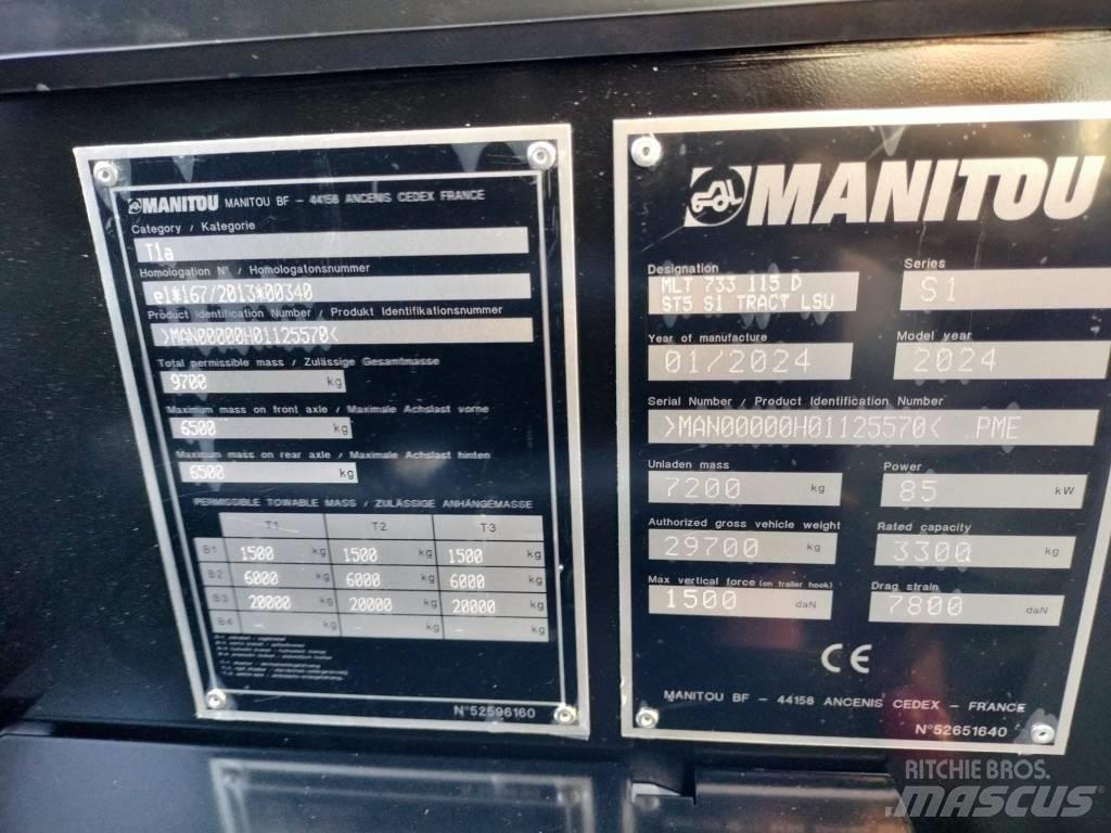 Manitou MLT733 Teleskopiniai krautuvai žemės ūkiui