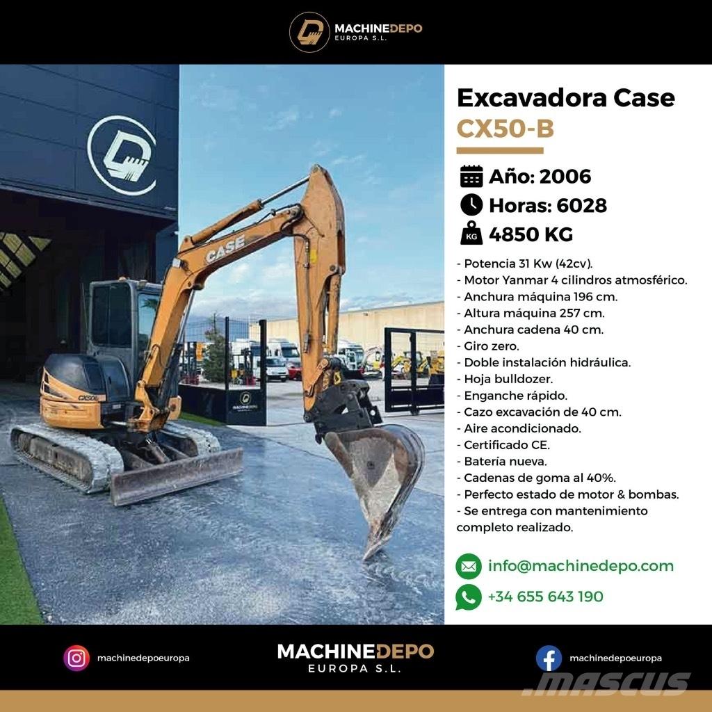 CASE CX 50 B Mini ekskavatoriai < 7 t