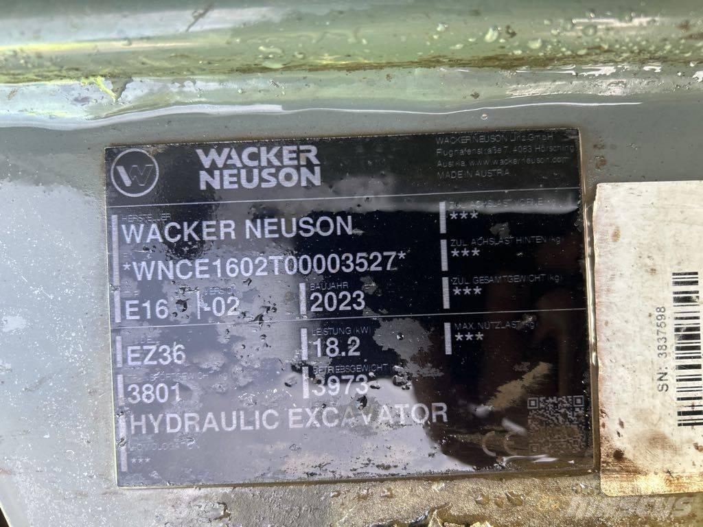 Wacker Neuson EZ36 Vikšriniai ekskavatoriai