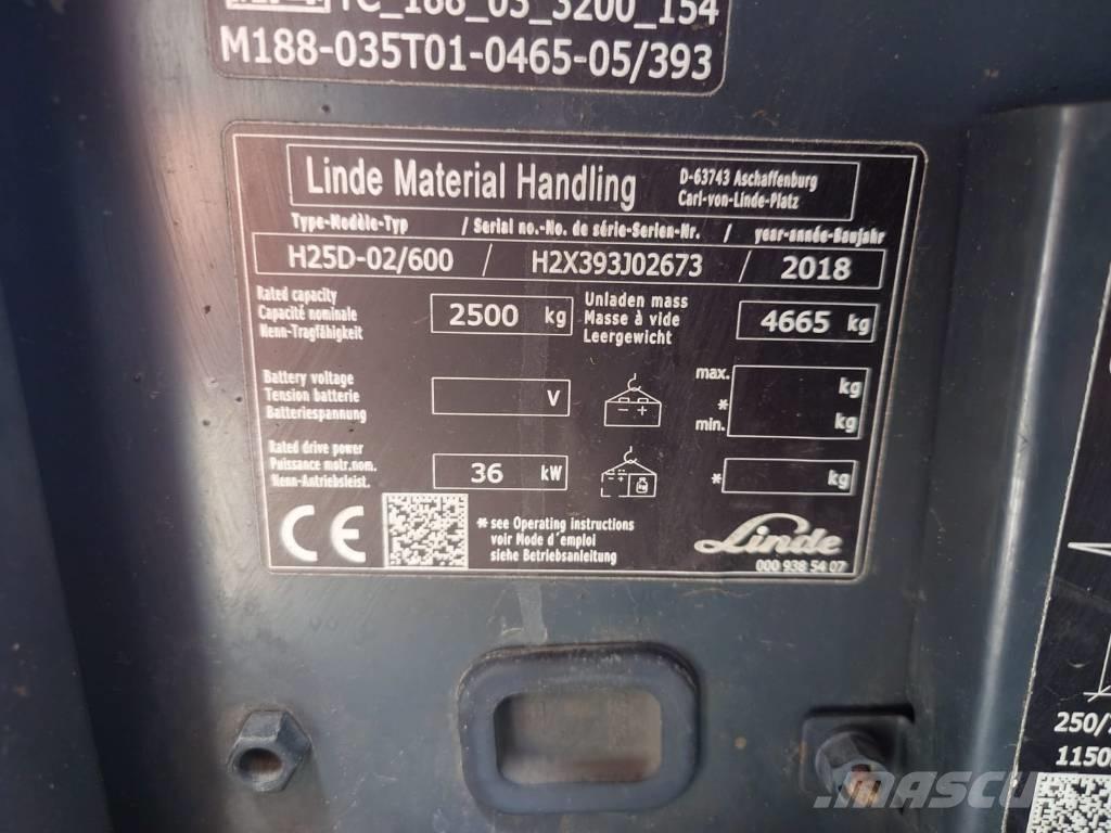 Linde H25/600D/393 Dyzeliniai krautuvai