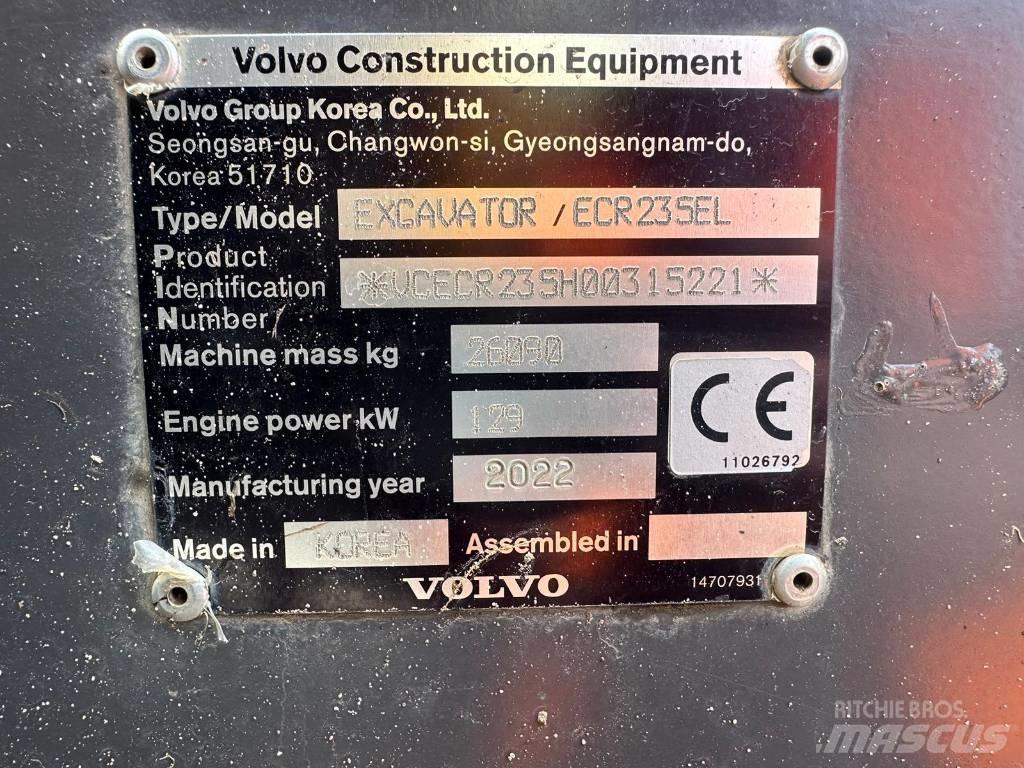 Volvo BM ECR235EL Vikšriniai ekskavatoriai