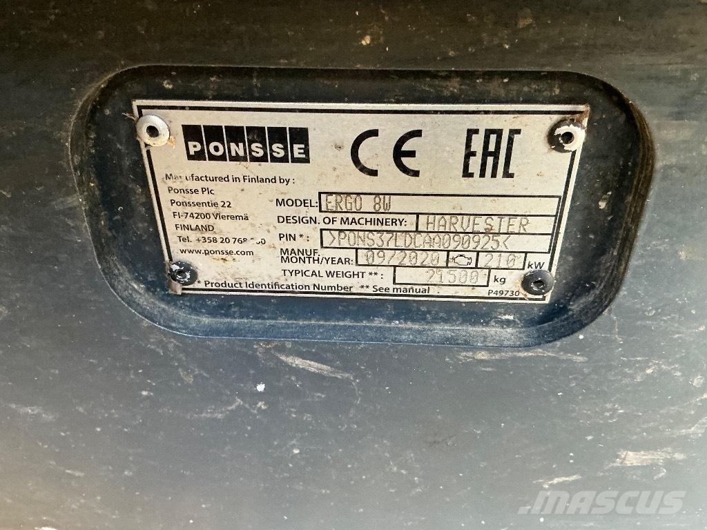 Ponsse ERGO 8W Miško technika (Harvesteriai)