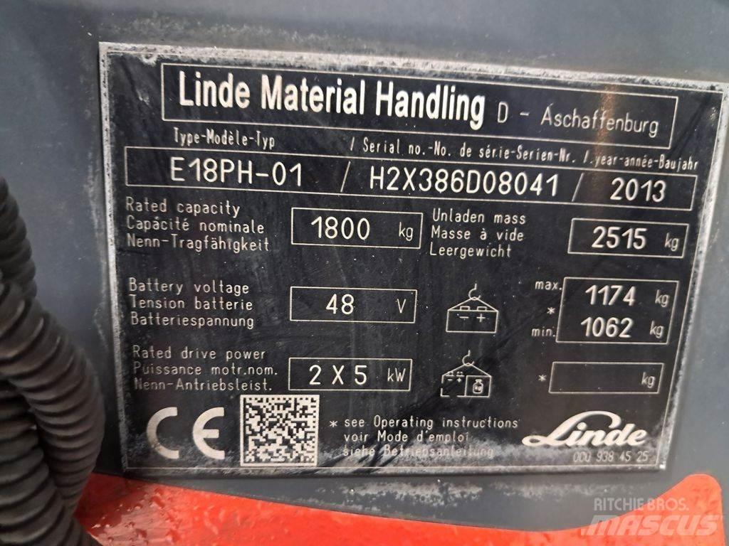 Linde E18PH Elektriniai šakiniai krautuvai
