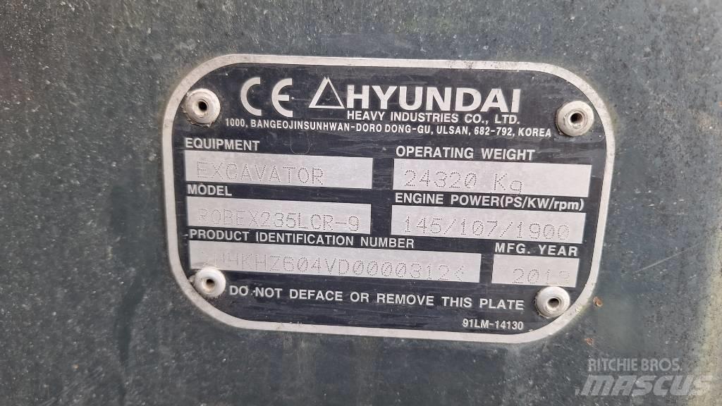 Hyundai 235 LCR-9 Vikšriniai ekskavatoriai