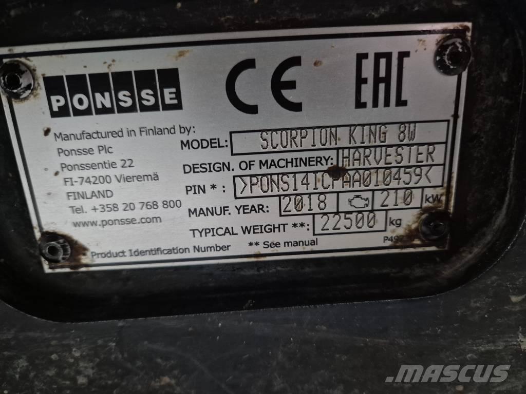 Ponsse Scorpion King Miško technika (Harvesteriai)