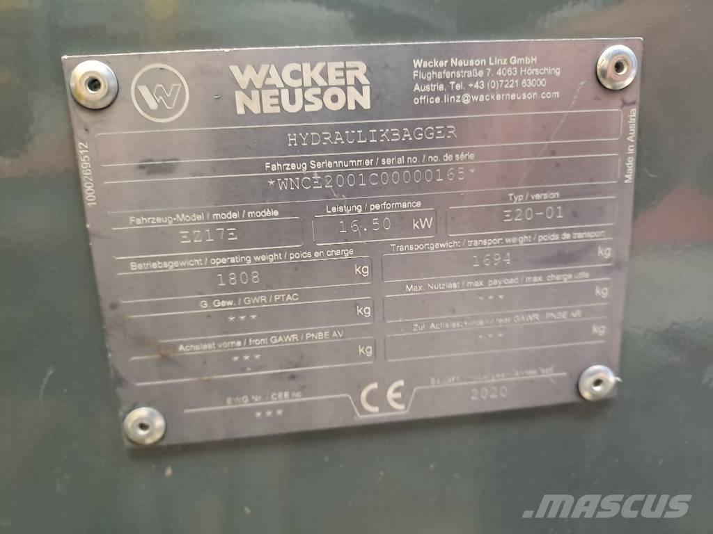 Wacker Neuson EZ17e Vikšriniai ekskavatoriai