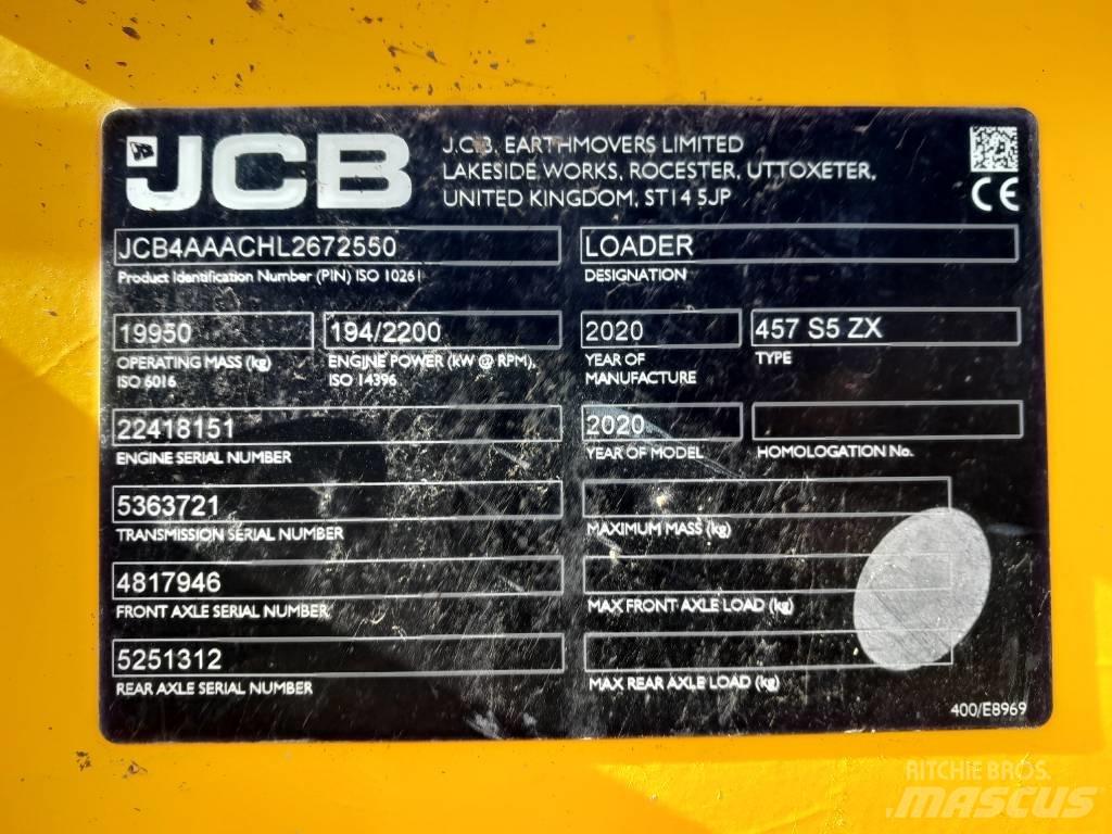 JCB 457 ZX Naudoti ratiniai krautuvai