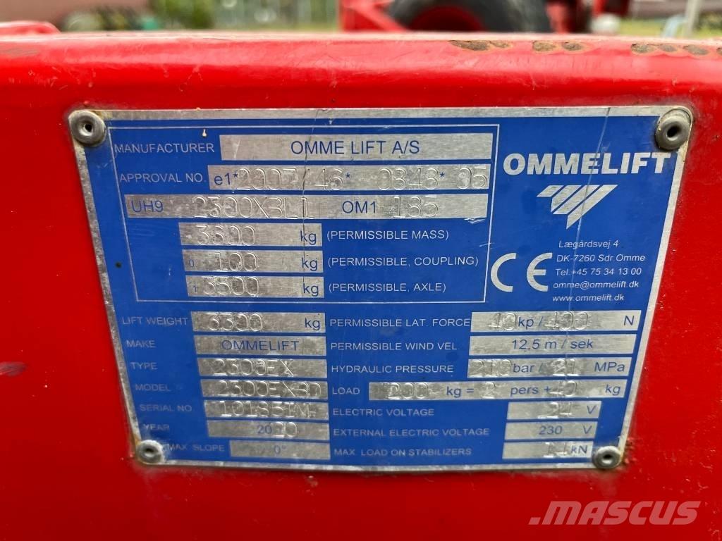Omme 2300EXBD Ant priekabų montuojamos kėlimo platformos
