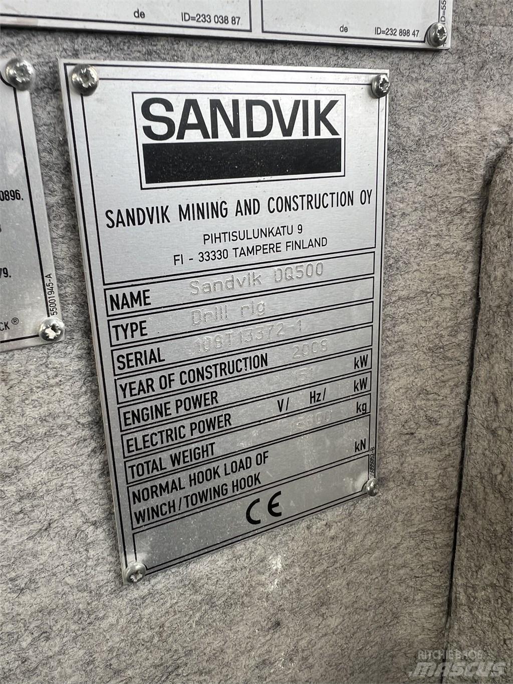 Sandvik DQ 500 Žemės paviršiaus gręžimo technika