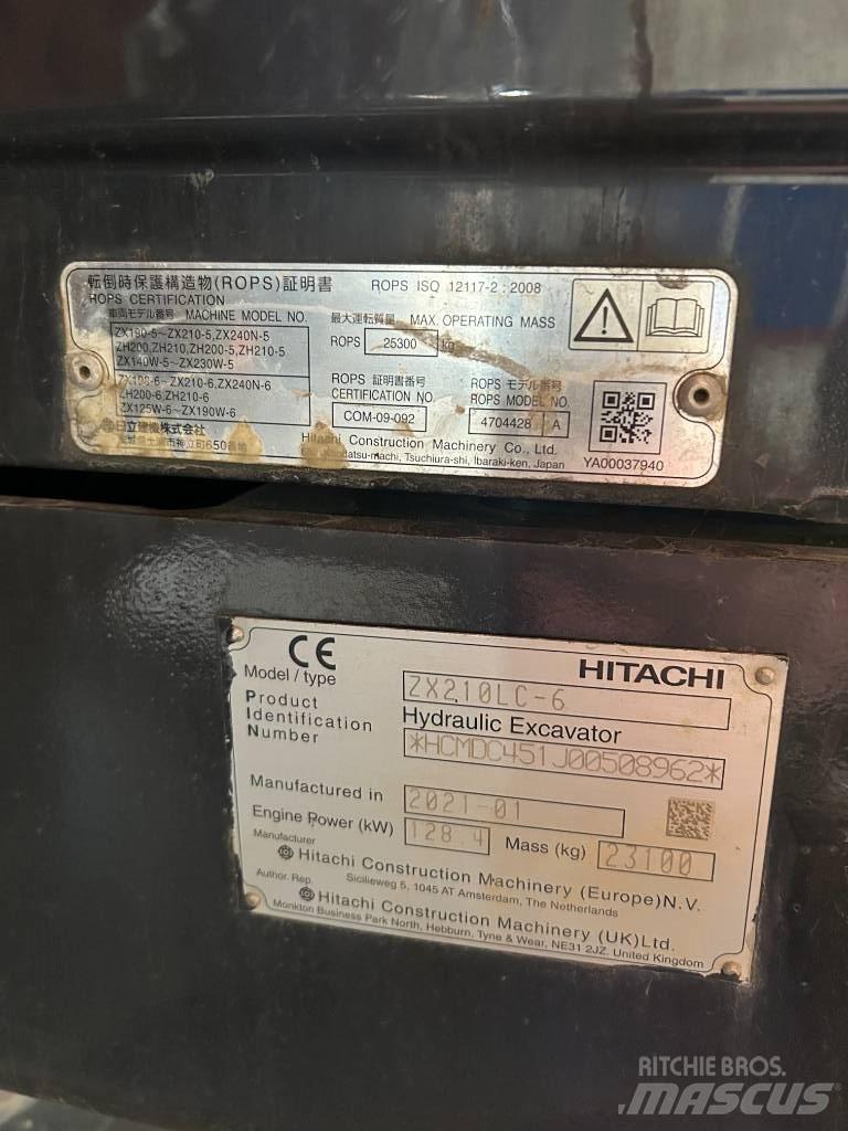 Hitachi ZX 210 LC-6 Vikšriniai ekskavatoriai