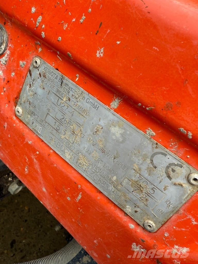 Kubota U 27-4 Mini ekskavatoriai < 7 t