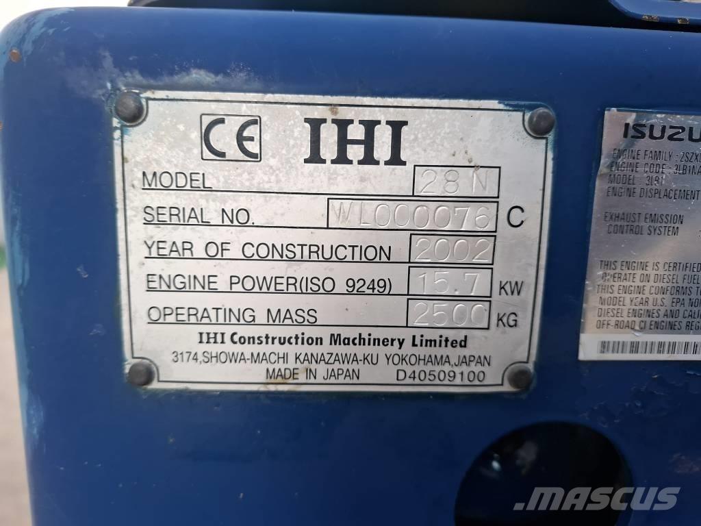 IHI 28 N Mini ekskavatoriai < 7 t