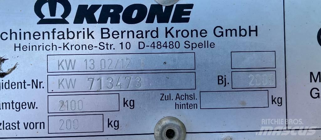 Krone KW 13.02/12 T Šieno grėbliai ir vartytuvai