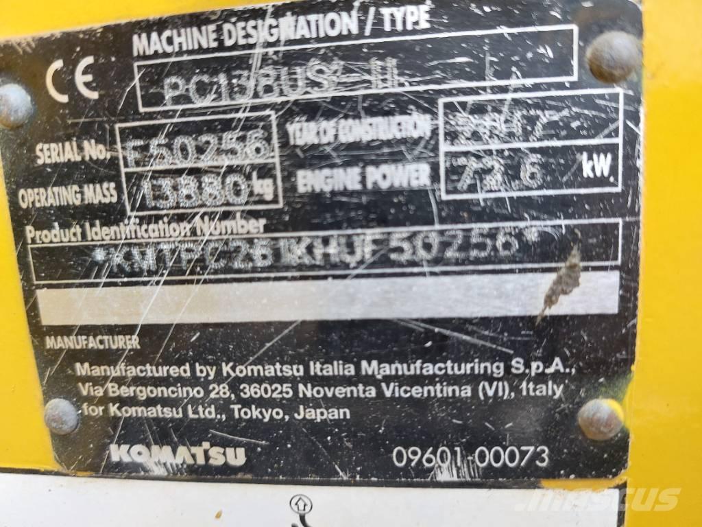 Komatsu PC138US-11 Vikšriniai ekskavatoriai