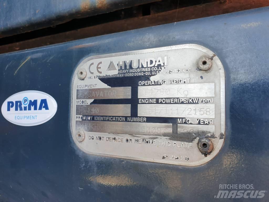 Hyundai HW140 Ratiniai ekskavatoriai