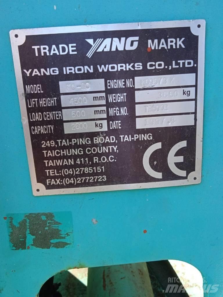 Yang FG20 LPG (dujiniai) krautuvai
