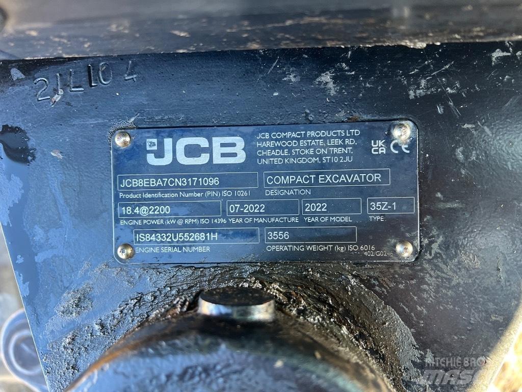 JCB 35 Z Mini ekskavatoriai < 7 t