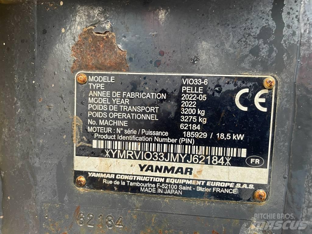 Yanmar Vio 33 U Mini ekskavatoriai < 7 t