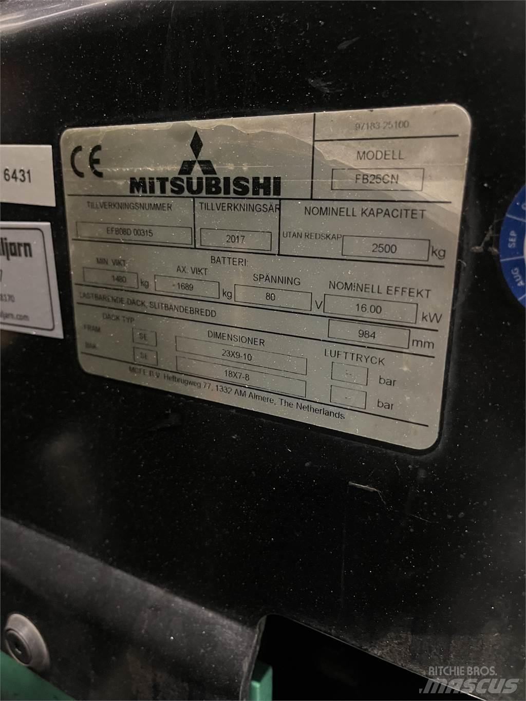 Mitsubishi FB25CN Elektriniai šakiniai krautuvai