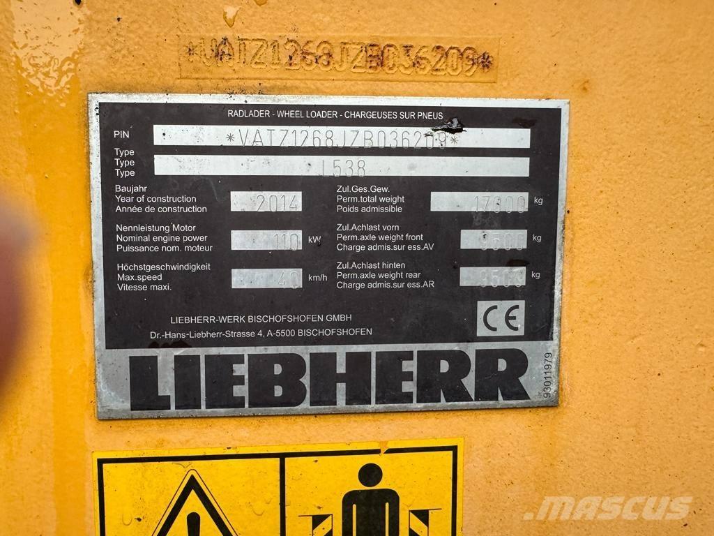 Liebherr L 538 Naudoti ratiniai krautuvai