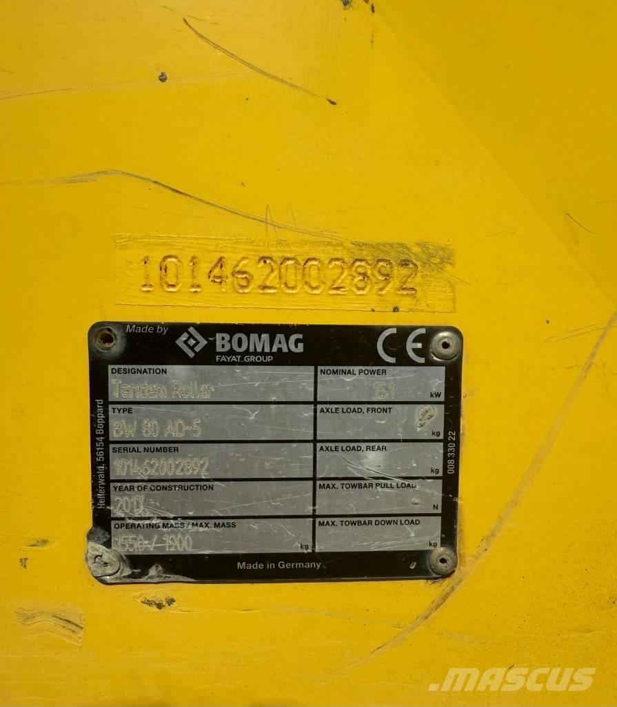 Bomag BW 80 AD-5 Porinių būgnų volai