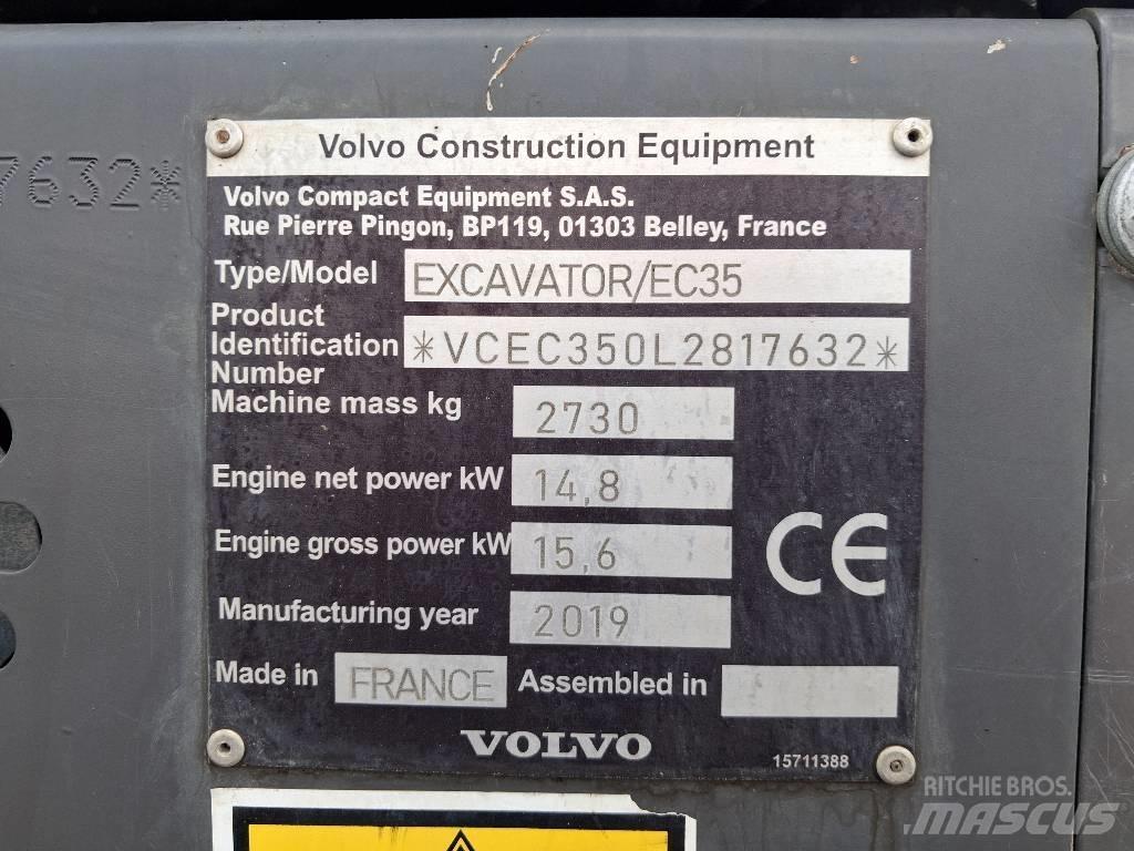 Volvo EC 35 Mini ekskavatoriai < 7 t