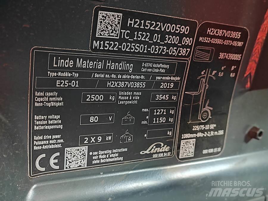 Linde E25-01 Elektriniai šakiniai krautuvai