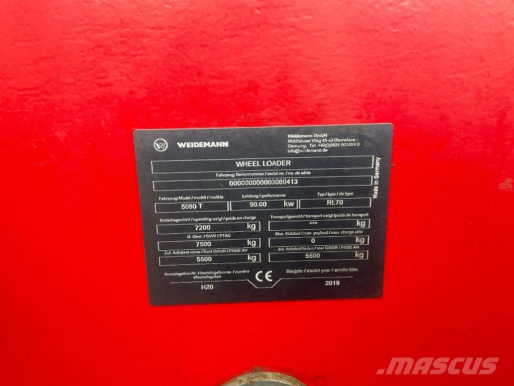 Weidemann 5080T Teleskopiniai ratiniai krautuvai