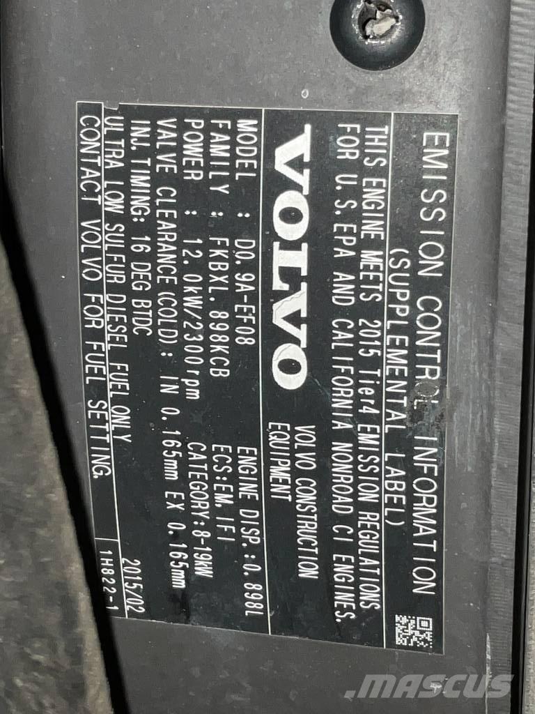 Volvo EC 15 D Mini ekskavatoriai < 7 t