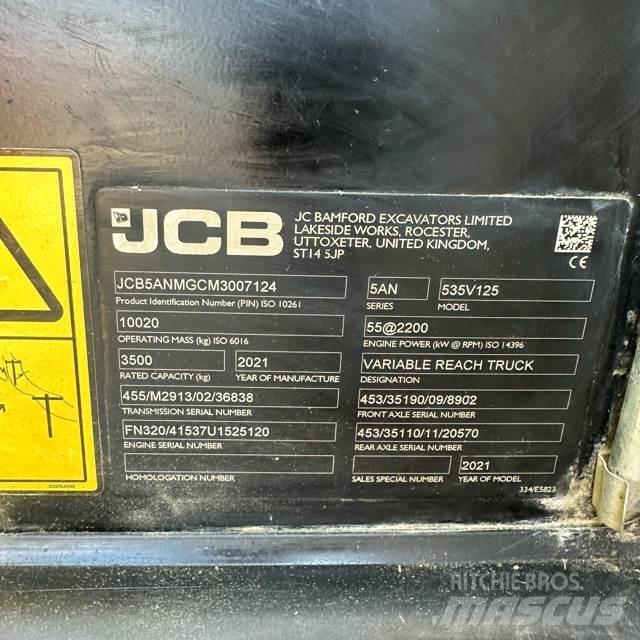 JCB 535V125 Teleskopiniai krautuvai
