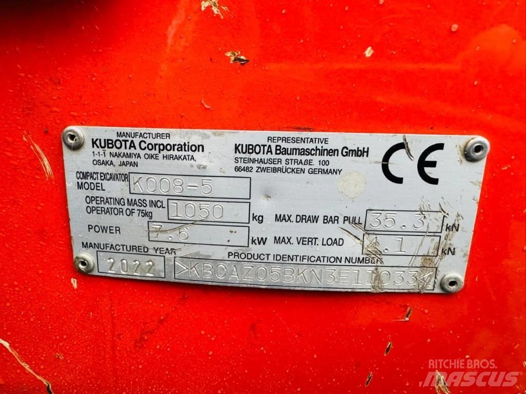 Kubota K008-5 Mini ekskavatoriai < 7 t