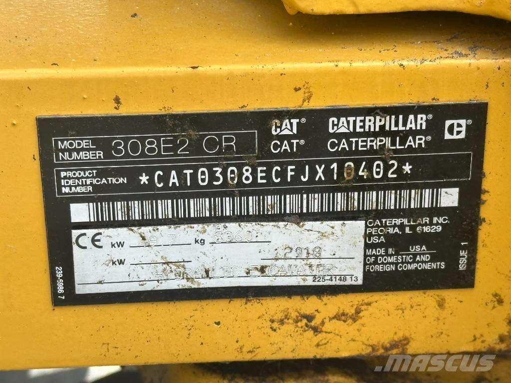 CAT 308 E 2 CR Vidutinės galios ekskavatoriai 7-12 t