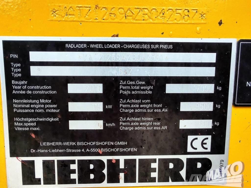 Liebherr L 542 Naudoti ratiniai krautuvai