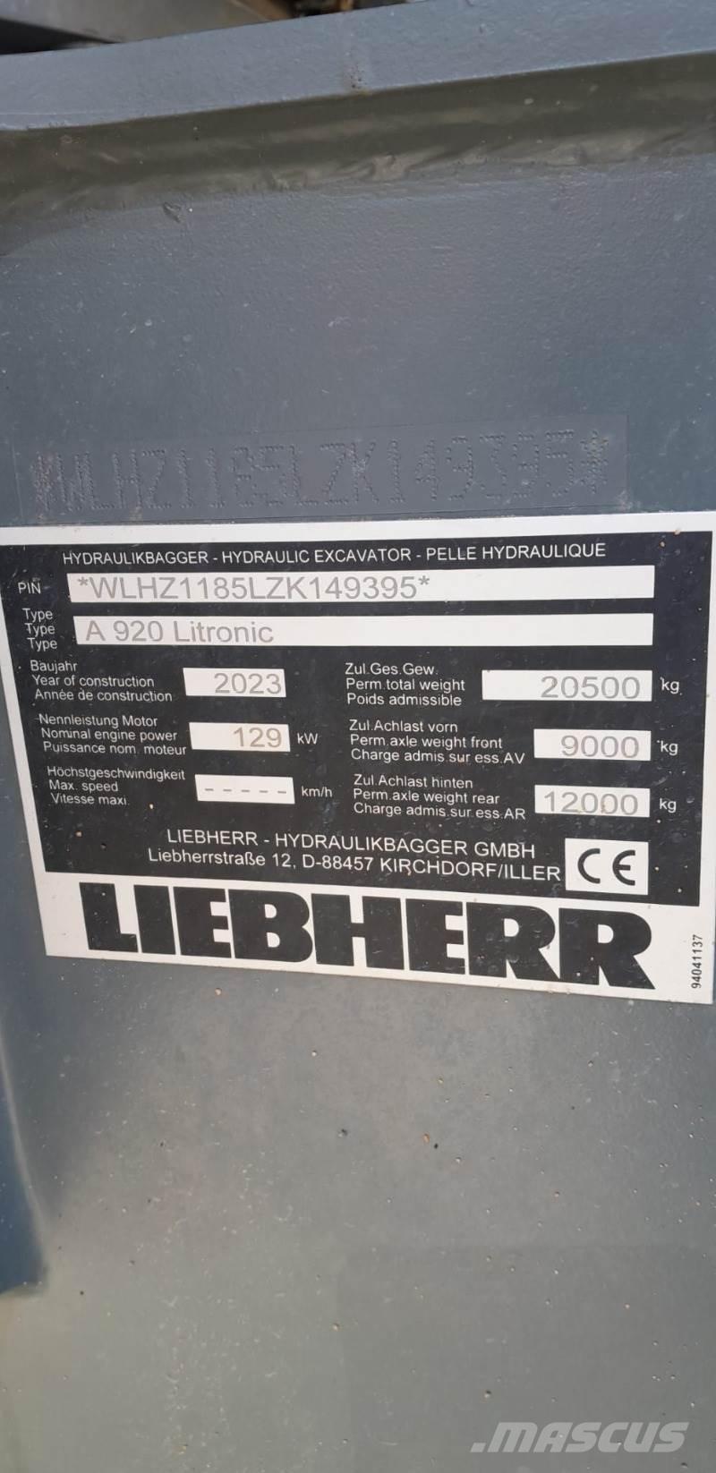 Liebherr A920 Ratiniai ekskavatoriai