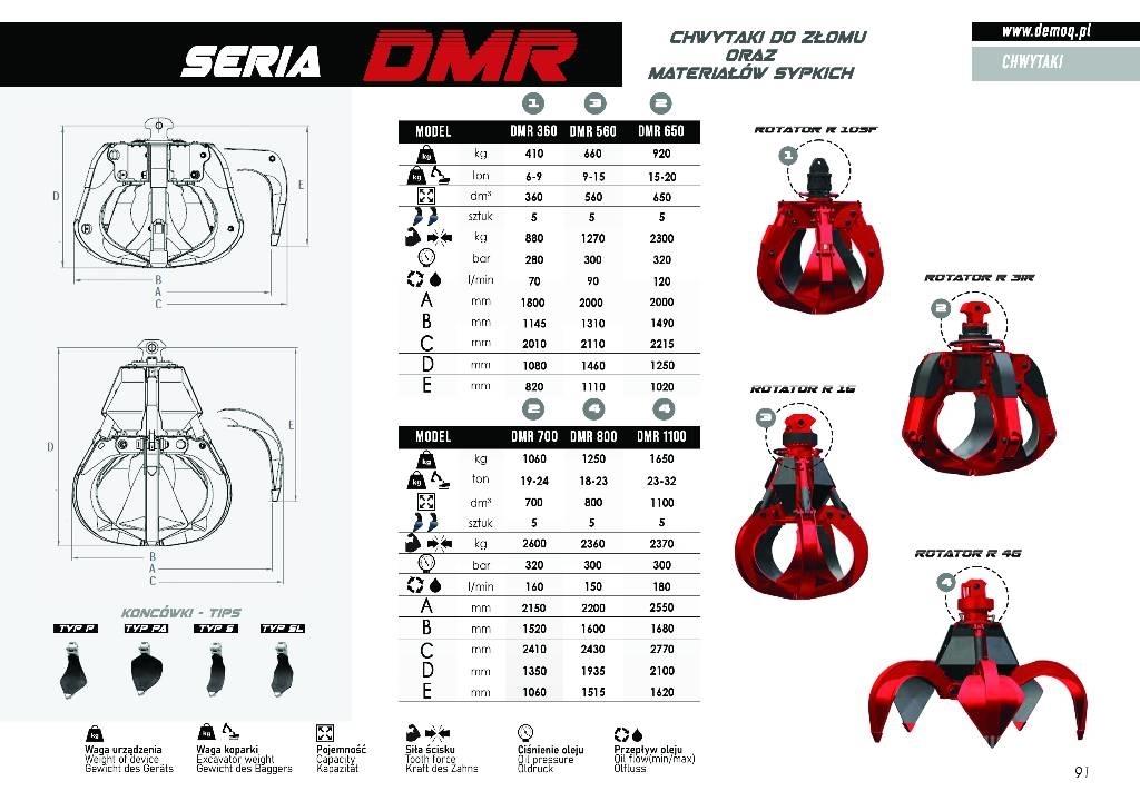  DEMOQ DMR700 Griebtuvai